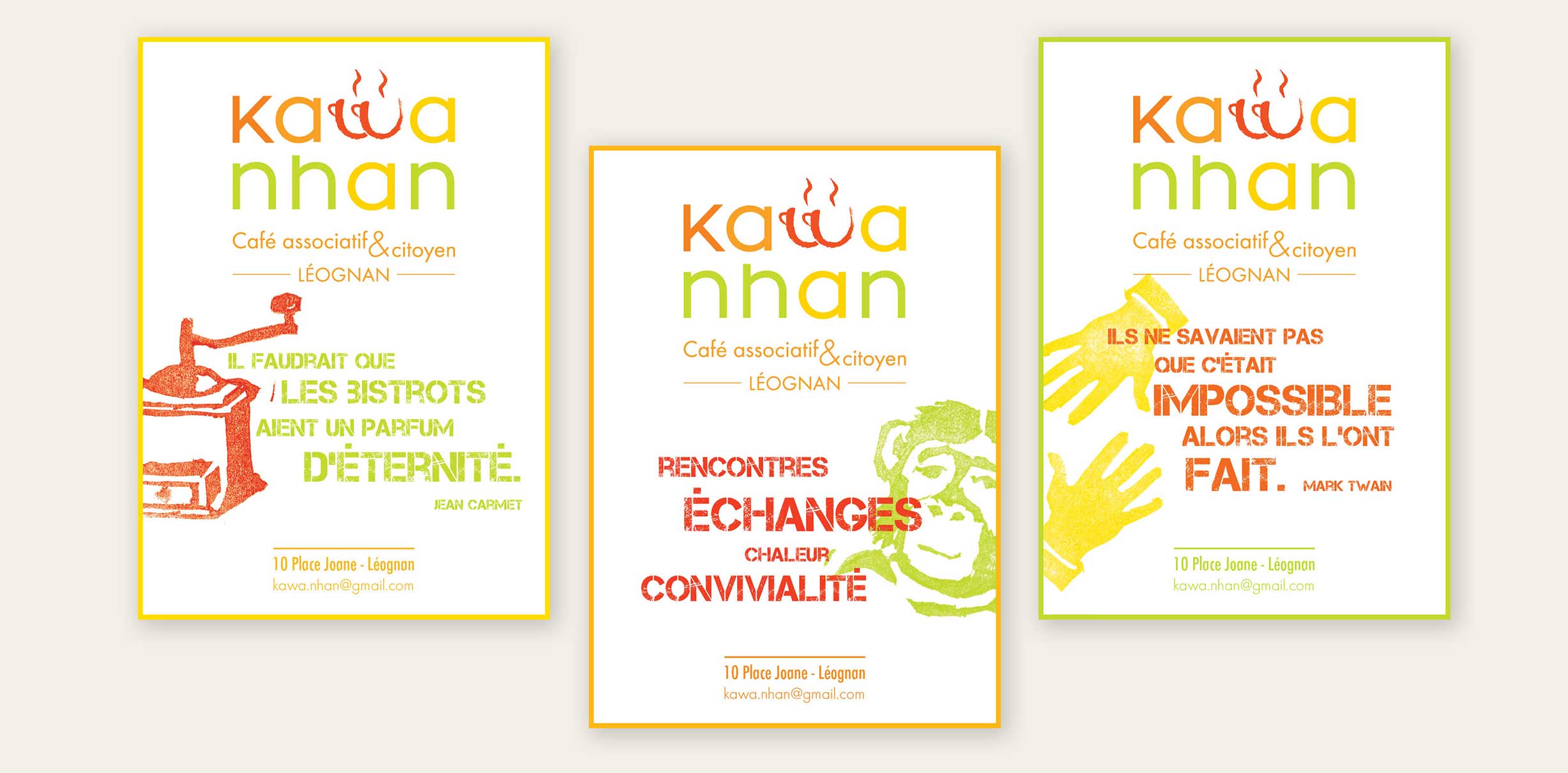 Prospectus du café associatif Kawa Nhan